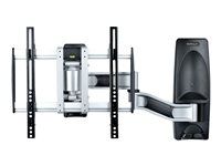 Startech Articulating TV Wall Mount, VESA Wall Mount Supports 65 inch/99lb/Flat/Curved TVs, Retractable Low Profile Wall Mount TV Bracket, Adjustable Corner TV Wall Mount, Swivel/Rotation/Tilt (TV-WALL-MOUNT-65FS) - Montážní sada (montáž na zed, 2 vertikální úchyty) - kloubový - pro zakrivený / plochý panel - nízký profil - hliník, ocel - cerná, stríbrná - velikost obrazovky: 26"-65" - montáž na stenu - kompatibilní s TAA