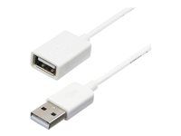 A to A - USB Male to Female Cable - 1x USB A (M), 1x USB A (F) - White, 1 meter (USBEXTPAA1MW) - Prodlužovací šňůra USB - USB (F) do USB (M) - USB 2.0 - 1 m - lisovaný - bílá - pro P/N: MSDREADU2OTG, USBEXTPAA2MW, USBEXTPAA3MW, USBPAUB1MW, USBPAUB2MW, USBPAUB50CMW