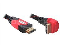Kabel HDMI s ethernetem - HDMI s piny (male) do HDMI s piny (male) - 5 m - úhlový konektor