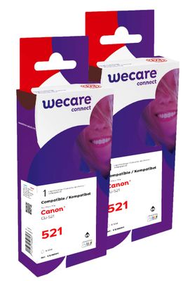 WECARE ARMOR sada ink kompatibilní s CANON CLI521BK 2x10,5ml,černá,CLI-521 BK