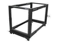 Adjustable Server Rack (4POSTRACK12U) - Rozvaděč stojanový open frame - černá - 12U - pro P/N: CABSCREWM5B, CABSCREWSM5, CABSCREWSM5B, CABSCREWSM62, CABSCREWSM6B, CABSCRWS1224