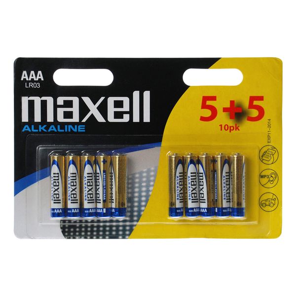 Baterie AAA (R03) alkalická MAXELL 10 ks / blistr