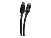 C2G - Kabel Thunderbolt - USB-C (M) do USB-C (M) - Thunderbolt 5 - 60 V - 50 cm - aktivní, rychlost prenosu dat až 80 Gbps, Intel certified, 8K60Hz UHD support (DP Alt Mode), podpora napájení až 240 W, podpora Daisy chain - cerná