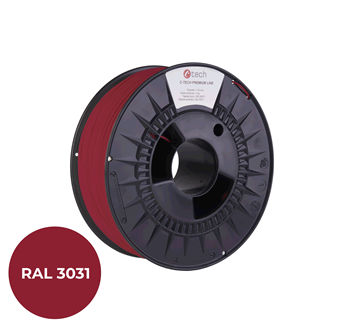 Filament C-TECH PREMIUM LINE, TPU 90A, flexibilní, orientální červená, RAL3031, 1,75mm, 1kg