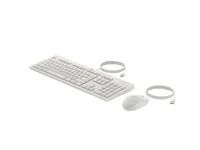Klávesnice a sada myši - oboustranný, 3-zónové uspořádání, standardní zdvih klíčů - 100% - full size - USB - česká/slovenská - kasmírově bílá