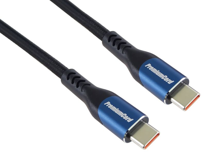 PremiumCord USB-C kabel, 1m/5A/100W/20Gbits