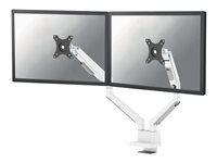 Montážní sada (kloubové rameno) - plný pohyb - pro 2 monitory - hliník - bílá - velikost obrazovky: 17"-32" - upevnitelné na stůl