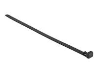 Kabelová stahovací páska - odolné vůči teplu, opětovně použitelné - 30 cm - černá (balení 100)