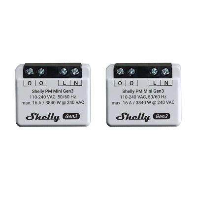 Smart měřič spotřeby SHELLY PM Mini Gen3 WiFi 2ks