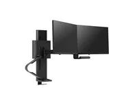 Montážní sada (rukojeť, svorka k montáži na stůl, základna, zvedací sloupek, prodlužovací ramena, 2 kluzné čepy) - Technologie konstantní síly - pro 2 LCD displeje - matná čerň - velikost obrazovky: až 27"