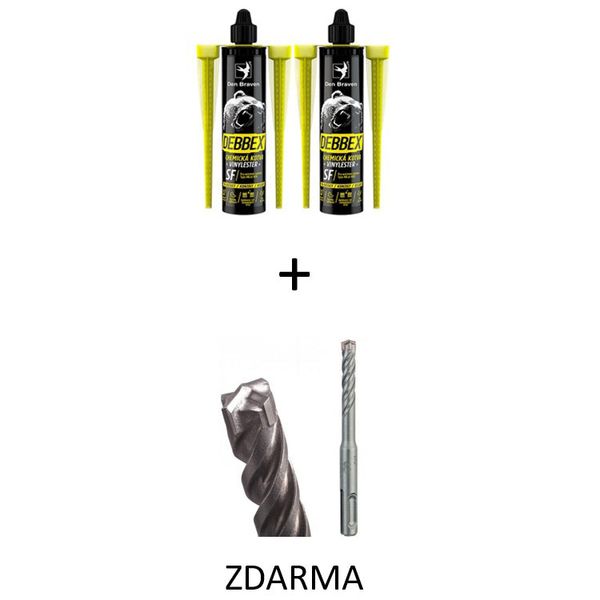 Kotva chemická SET 2x DEBBEX SF VINYLESTER 280ml + vrták ZDARMA