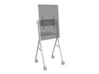 Vozík - pro plochý panel - ocel - bělavá - velikost obrazovky: 50"-55"