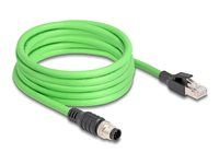 M12 Cable A-coded 8 pin male to RJ45 mal