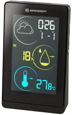 Meteostanice Bresser Temeo Life H s barevným displejem, černá