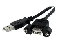 3 ft Panel Mount USB Cable A to A - F/M - USBPNLAFAM3