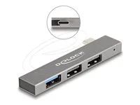 3 Port Slim USB Hub with USB Type-C to