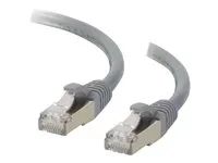Patch kabel - RJ-45 (M) do RJ-45 (M) - 15 m - STP - CAT 6a - lisovaný, provedení bez hrbolků, licna - šedá