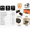 NEO TOOLS 04-605, Tlakový čistič 12V, 5 bar, USB-C