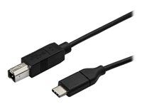 StarTech USB C to USB B Printer Cable - 1.6 ft / 0.5m - USB C Printer Cable - USB C to USB B Cable - USB Type C to Type B (USB2CB50CM) - USB kabel - USB-C (M) do USB typ B (M) - Thunderbolt 3 / USB 2.0 - 50 cm - cerná