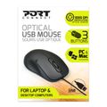 PORT DESIGNS 900400-P, Optická myš, USB, černá