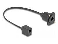D-Type RJ10 cable jack to jack black 30