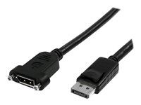 StarTech 3 ft / 91 cm 20 pin DP DisplayPort Extension Panel Mount Cable - DisplayPort to DisplayPort - Male to Female (DPPNLFM3PW) - Kabel DisplayPort - DisplayPort (M) do DisplayPort (F) - 91 cm - opatrený západkou, lisovaný - cerná