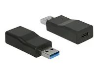 USB adaptér - USB typ A (M) do USB-C (F) - USB 3.1 Gen 2 - 1 A - aktivní - černá