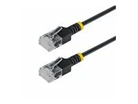 Startech - Patch kabel - RJ-45 (M) do RJ-45 (M) - 3 m - 2.6 mm - UTP - CAT 6a - provedení bez hrbolku, ultra-tenký, stranded med - cerná