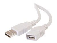 USB A to USB A Extension Cable - USB 2.0 - White - M/F - Kabel USB - USB (M) do USB (F) - 0.9 m