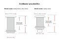 EcoMaster Samostatné pneutlačítko kulaté Matný nerez