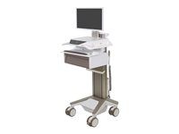 Vozík - Electric Lift - pro LCD displej / PC vybavení - zdravotní - bílá, teplá šedá - velikost obrazovky: až 27" - 320 Wh - lithium-železo-fosfátové - kompatibilní s TAA