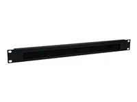 Sturdy Steel Horizontal Data Centre Cable Management Panel (CMBRUSH1U) - Stojanový panel pro uspořádání kabelů - černá - 1U - 19" - pro P/N: RACK-18U-20-WALL-OA, RACK-21U-20-WALL-OA, RACK-24U-20-WALL-OA, RK12OD2, RK3236BKF