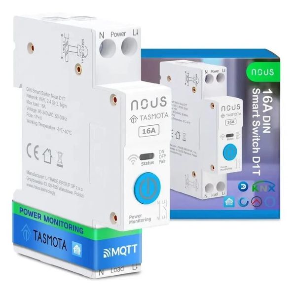 NOUS D1T, Tasmota DIN SMART Switch, přepínač