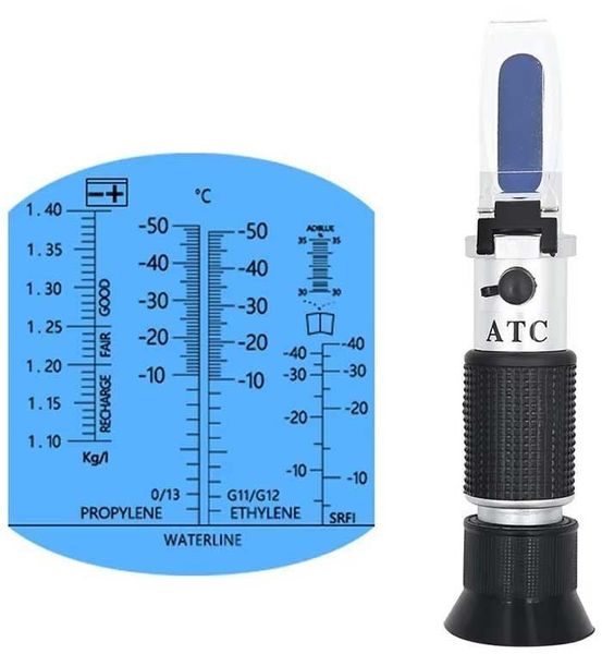 Refraktometr pro auto, tester chladicí kapaliny, kyseliny AKU, ADblue