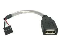 StarTech 6in USB 2.0 A to USB 4 Pin to Motherboard Header Adapter F/F - USB cable - USB (F) to 4 pin USB 2.0 header (F) - USBMBADAPT - Kabel USB - USB (F) do 4kolíkový header USB 2.0 (F) - 15 cm - pro P/N: 35FCREAD, 35FCREADBK, 35FCREADREM