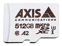 Paměťová karta flash (adaptér microSDXC na SD zahrnuto) - 512 GB - A2 / UHS-I U3 / Class10 - microSDXC UHS-I - pro AXIS D3110, M3085, M3086, M5075, M7116, P3818, Q1656, Q1715, Q1942, Q6100; P37 Series