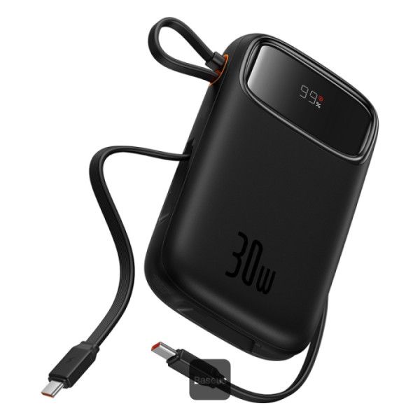 Baseus Powerbanka Qpow2 20000 mAh 30W s USB-C káblom čierna