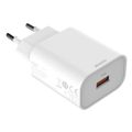 DELTACO USB-AC182, 1x USB A, Nabíječka, bílá