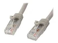 Startech 2m CAT6 Ethernet Cable, 10 Gigabit Snagless RJ45 650MHz 100W PoE Patch Cord, CAT 6 10GbE UTP Network Cable w/Strain Relief, Grey, Wiring is UL Certified/TIA - Category 6 - 24AWG (N6PATC2MGR) - Patch kabel - RJ-45 (M) do RJ-45 (M) - 2 m - UTP - CAT 6 - provedení bez hrbolku - šedá