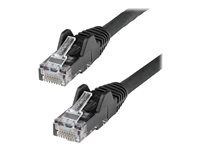 Category 6 - 24AWG - Patch kabel - RJ-45 (M) do RJ-45 (M) - 15 m - 6 mm - UTP - CAT 6 - provedení bez hrbolků - černá