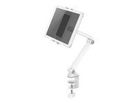 Montážní sada (úchyt na stůl) - nastavitelné rameno s plným rozsahem pohybu - pro tablet - ocel - bílá - velikost obrazovky: 4.7"-12.9" - upevnění svorkou