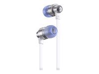 Sluchátka s mikrofonem - špuntová sluchátka - kabelové - 3.5 mm jack - bílá