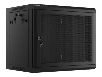Lanberg 19" racková skříň pro montáž na stěnu 9u/600x450 s perforovanými dveřmi černá
