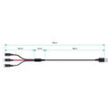 CONNECT IT Wirez 3v1, kabel USB 2.0/Ligh+mUSB+C