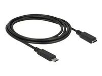 Prodlužovací USB kabel - USB-C (M) do USB-C (F) - USB 3.1 Gen 1 - 3 A - 1.5 m - černá