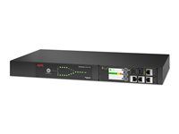 Redundantní switch (k montáži na regál) - AC 100/120 V - 1440 VA - 1 fáze - Ethernet 10/100/1000, USB - výstupní konektory: 10 - 1U - 2.43 m kabel - černá