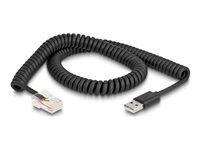 RJ50 to USB 2.0 Type-A Coiled Cable 2 m