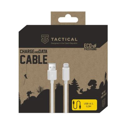 Tactical Smooth Thread Cable USB-A/Lightning 0.3m White