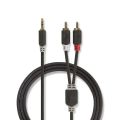 Kabel Jack 3,5mm stereo/2x Cinch 5m NEDIS CABW22200AT50