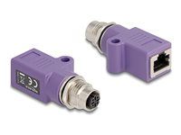 M12 Adapter D-coded 4 pin female to RJ45